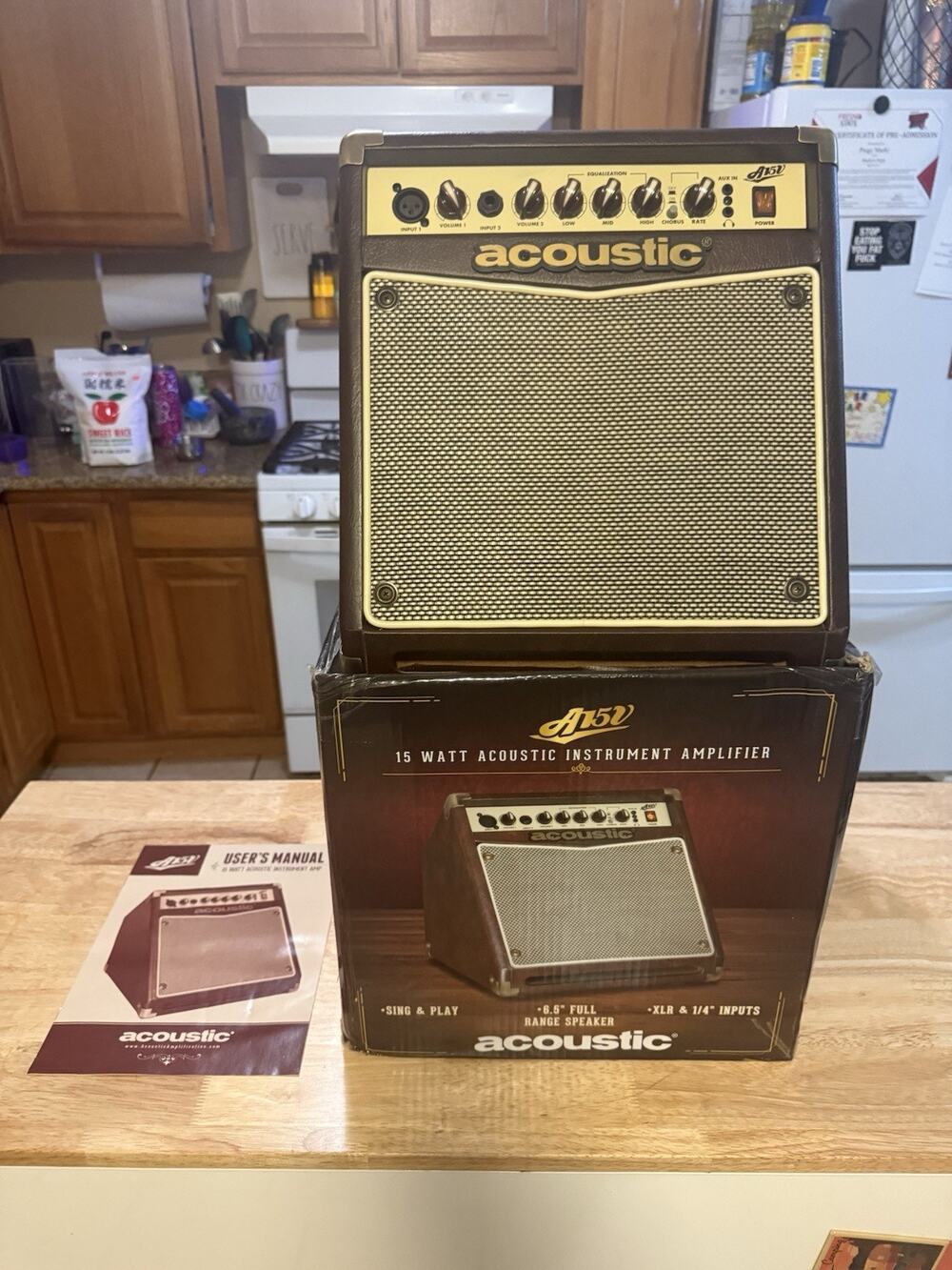 Acoustic A15V 15W 1x6.5 Combo Amp With Back And Original Wrapping